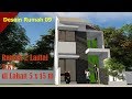 Desain Rumah 09: Desain Rumah 2 Lt, 3 KT di Lahan 5x15
