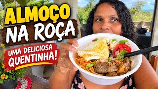 ALMOÇO NA ROÇA COM AQUELA QUENTINHA NO CAPRICHO UMA DELÍCIA FRITEI UM OVO E TAQUEI EM CIMA 😋😋😋😋