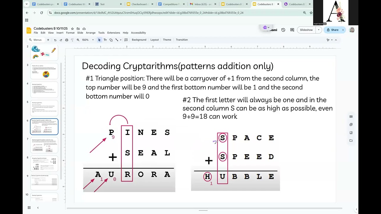 Codebusters(week 4) Decoding Cryptarithms Part #1