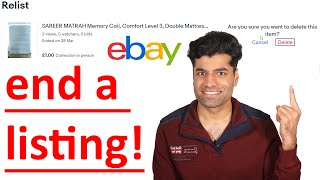 How to end a listing on eBay