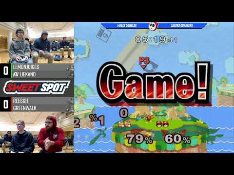 Sweet Spot 4 SSBM - LemonJuices & KU | Liekand Vs. Reesch & Greenwalk - Doubles Losers Quarters