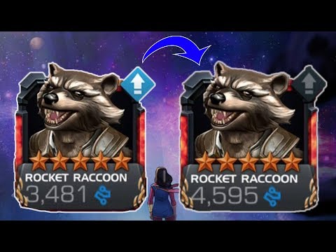 5 Star Rocket Raccoon Rank Up & Gameplay! - Marvel Contest Of Champions