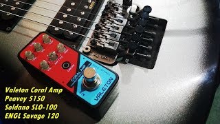 Video thumbnail for Valeton Coral Amp quick test (5150, SLO-100, Sav-120) by RobzFreakGuitar