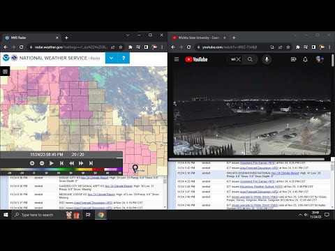 (Live) Winter Storm Cait slams Kansas tomorrow! w/ KEC59, live cam & NWS Radar | 11/25