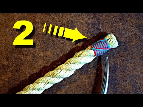 2 Colour Sailmaker's Whipping Tutorial - No Needle Required
