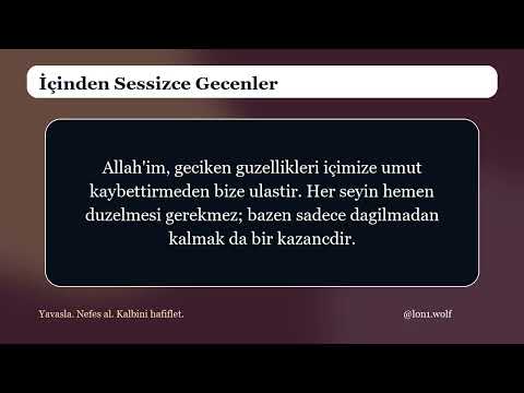 İçinden Sessizce Gecenler