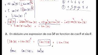 📘 MPSI – Ensemble des nombres complexes #7 : Binôme de Newton et angles multiples (5θ)