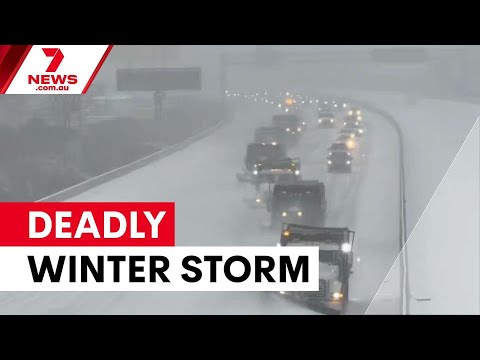 Fatal jet crash in Maine amid deadly US winter storm | 7NEWS