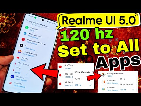 Fix 120 hz refresh rate not working on youtube on Realme, Fix 120hz not working in all app on Realme