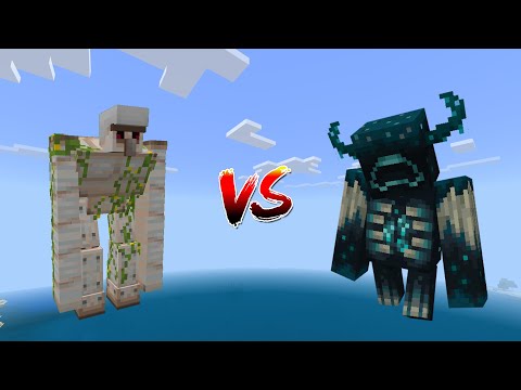 20 Wardens VS 20 Mutant Iron Golems in Minecraft