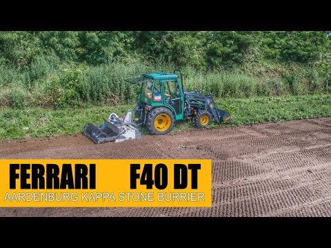 Aardenburg Kappa M 1650 stone burrier with mesh roller | Ferrari F40 DT tractor