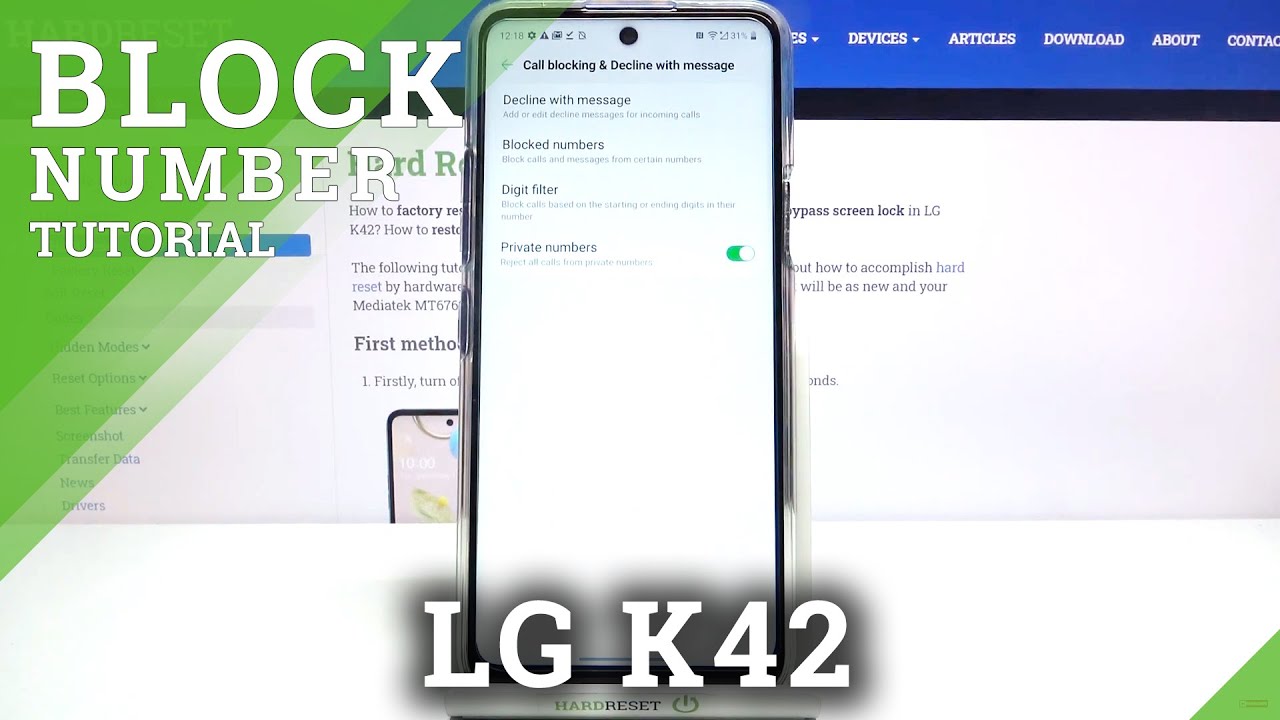 How to Block Number in LG K42 – Create Blacklist / Block Calls and Messages