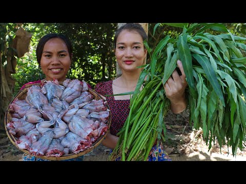 Cambodian food- Frog Sour Soup with Khmer ingredient recipe #frog #soursoup #KhmerIngredient