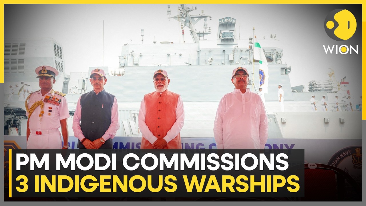 PM Modi Commissions INS Dunagiri, INS Sanshodhak and INS Agray in Kolkata | WION News