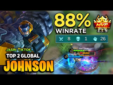 88% WINRATE! Johnson Best Build 2022  [ Top 2 Global Johnson Gameplay  ] By Jasri - Mobile Legends