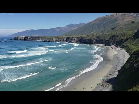 Rekaman drone di Sand Dollar Beach