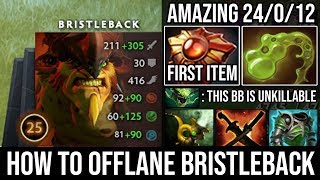 How to Ez Offlane Bristleback with First Item Solar Crest - 12Min Godl