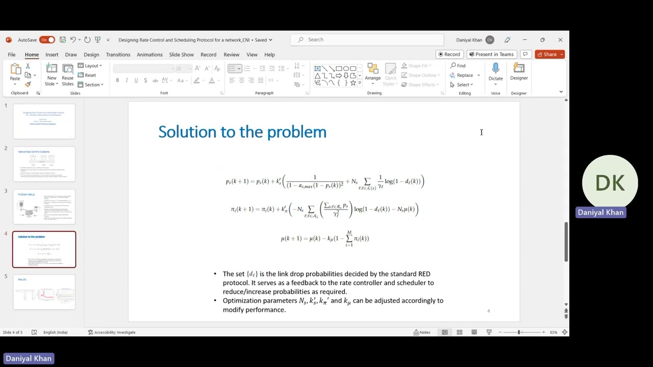 Designing Communication Protocols for a Wireless Networked Control Systems by Daniyal Khan