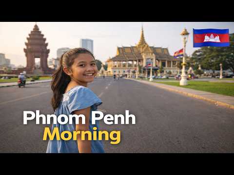 A Good Weekend Morning Street Tour in Phnom Penh, Cambodia 🇰🇭