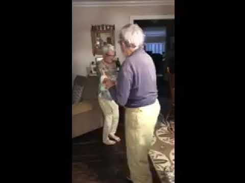 88 year old couple dancing to Lawrence Welk