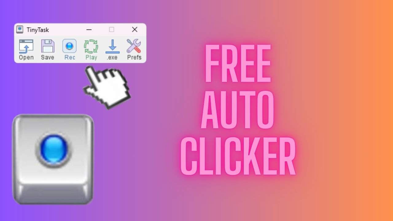 How to install a FREE auto clicker (tinytask)