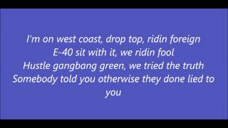E-40 Ft. Chris Brown &amp; T.I. -- Episode [Lyrics on screen]