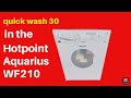 Roblox Washer Central Hotpoint Aquarius Wf210 Quick Wash 30
