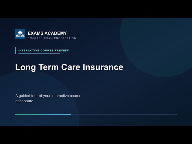 Preview of CII CF8: Long Term Care Insurance