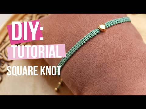 Schmuck machen: Grundtechnik Macramé square knot ♡ DIY