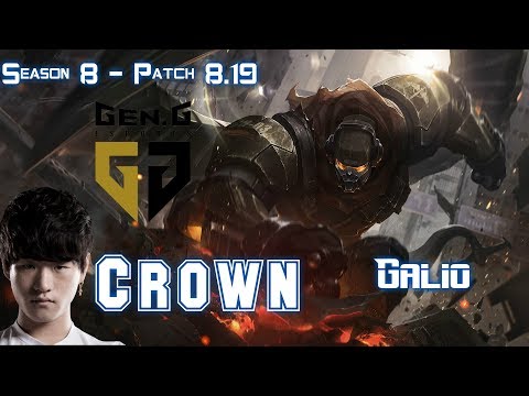 GEN Crown GALIO vs LUCIAN Mid - Patch 8.19 KR Ranked