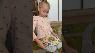 Дерев'яний сортер "Годинник" для дівчаток