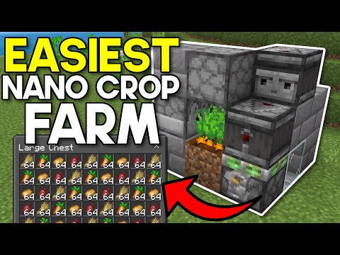 Easiest Nano Crop Farm Minecraft Bedrock 1.21