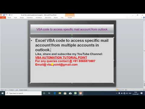 VBA code to get or access particular Mail account from multiple accounts in MS outlook
