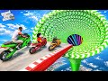 FRANKLIN AND SHINCHAN WENT INTO THE GIANT SPEED BOOSTER FUNNEL TUNNEL PARKOUR CHALLENGE IN GTA 5