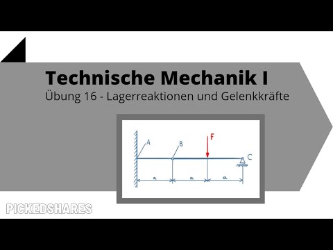 Engineering mechanics 1, Exercise 16 - Determination of bearing loads and joint forces
