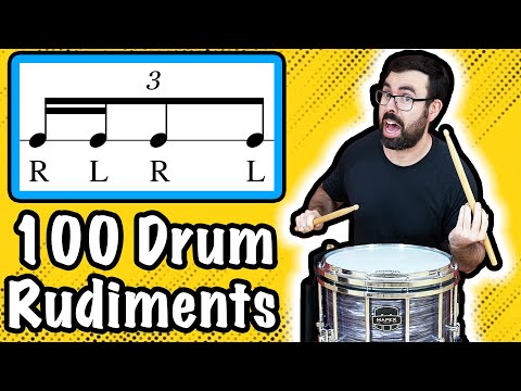 100 Drum Rudiments in 10 Minutes!