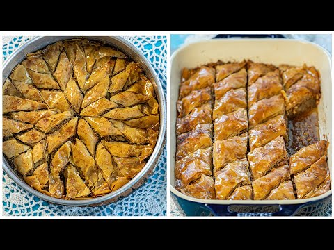 2 Ways to Make the Easiest & BEST Baklava (Diamond & Star Shaped)