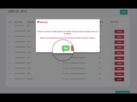 Teacher - How to delete student?
