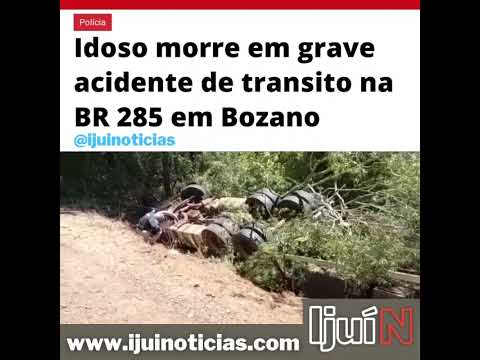 Idoso morre em grave acidente de transito na BR 285 em Bozano