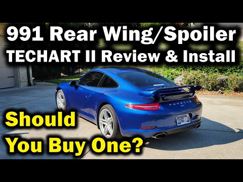 Review and Installation TECHART II Rear Wing for Porsche 911/991