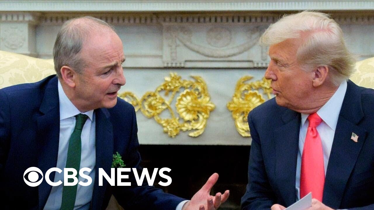 Underlying hostility at meeting between Trump, Irish prime minister