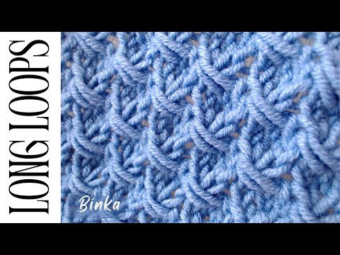 Easy Knitting long lopps pattern, Sweater/scarf. Лесна плетка с дълги бримки. How to knit.