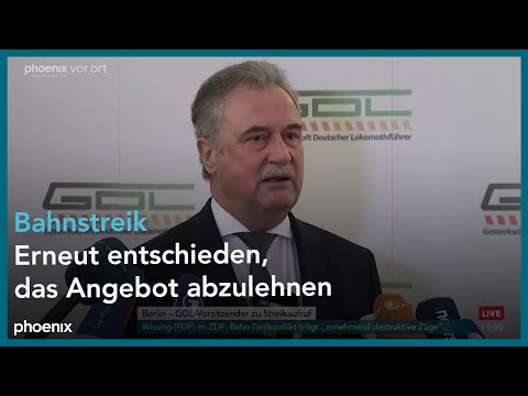 Video Thumbnail: Streikankündigung Bahn: Pressekonferenz mit Claus Weselsky