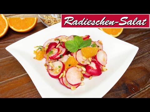fruchtiger Radieschen Salat mit Orange