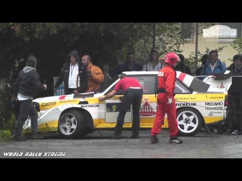 10° Rallylegend 2012 - Audi S1 accident on shakedown HD