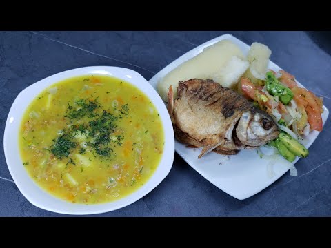 DELICIOSO almuerzo con sopa de cuchuco de trigo - como hacer sopas colombianas