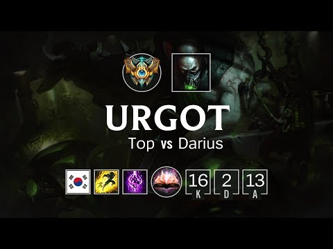 Urgot Top vs Darius - KR Challenger Patch 8.19