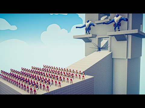 100x SKELETONS ATTACK THE TOWER - Totally Accurate Battle Simulator TABS