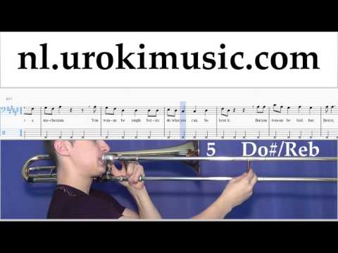 Tromboneles Michael Jackson - Beat It Muzieknoten Cursus Deel#2 um-i374