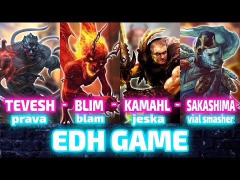 Kamahl vs Blim vs Sakashima vs Tevesh [EDH / Commander] Gameplay 2020